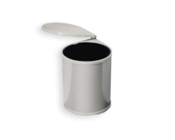 WHITE METALIC DUSTBIN