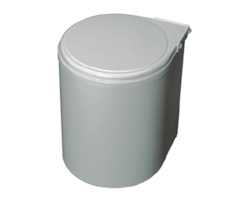 STAINLESS STEEL WHITE WASTE BIN